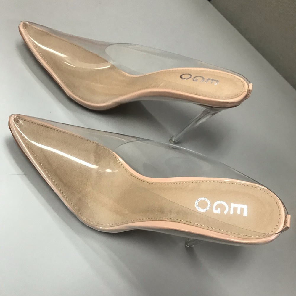 Perspex Clear Mules NEW Never Worn